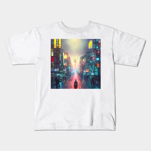 Tokyo Neon - Night Scenario - Animated Royal look Kids T-Shirt